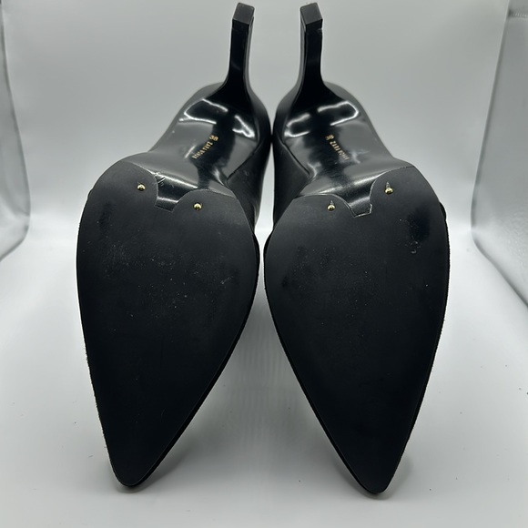 ZARA Black Suede & Leather Ankle Boots - Picture 9 of 10